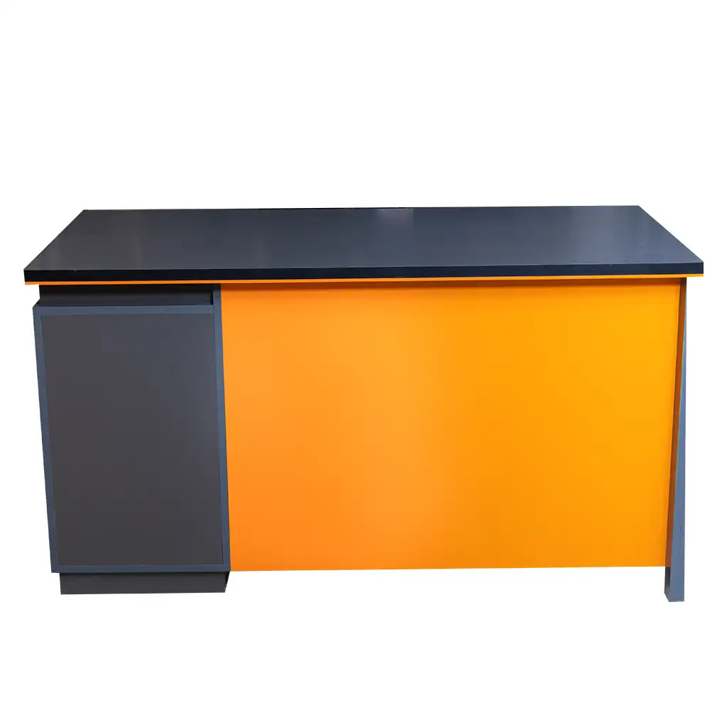 طاولة مكتب خشب 140x70 مميز برتقالي وأسود 