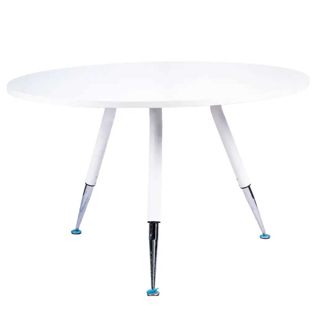 طاولة اجتماعات خشب دائرية مودرن- أبيض