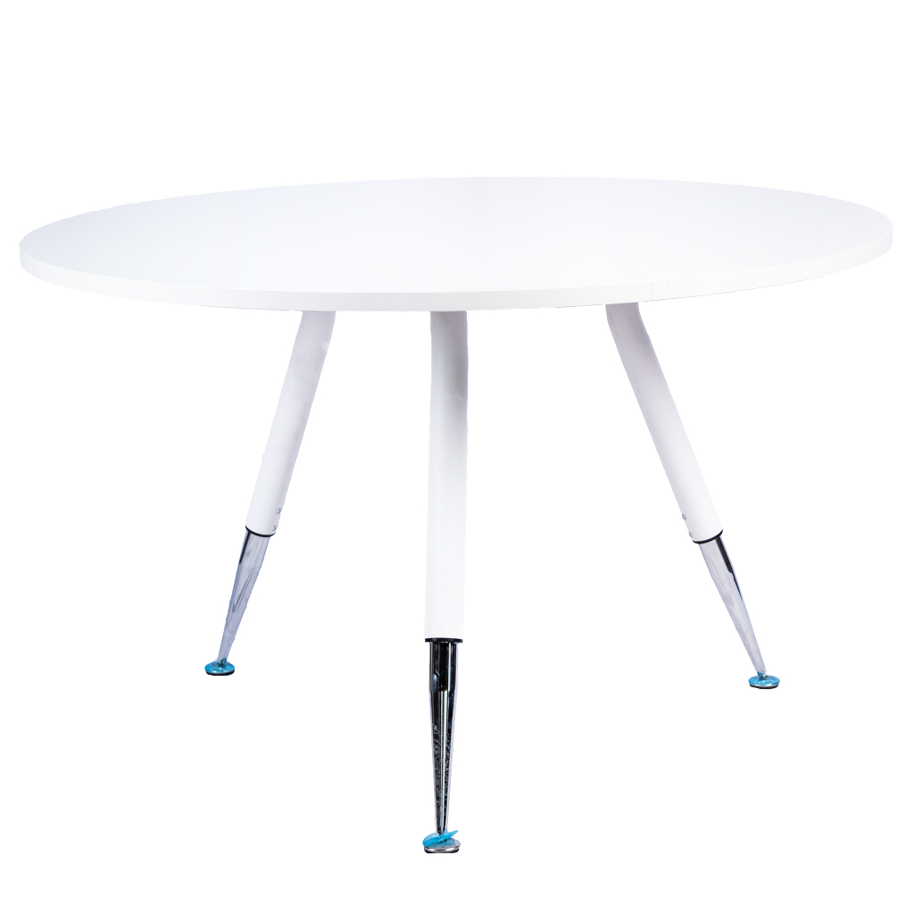 طاولة اجتماعات خشب دائرية مودرن- أبيض